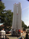 ice climbing wall in action 